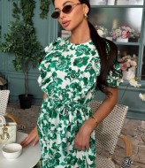 Платье миди с рюшами IMMA-207A430