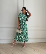 Платье миди с рюшами IMMA-207A430