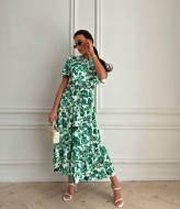 Платье миди с рюшами IMMA-207A430