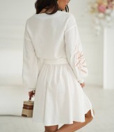 Льняное платье с вышивкой KA-7551A850