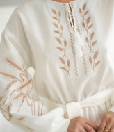 Льняное платье с вышивкой KA-7551A850