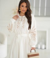 Льняное платье с вышивкой KA-7551A850