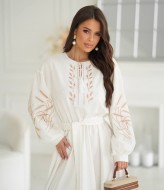 Льняное платье с вышивкой KA-7551A850