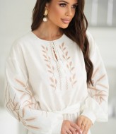 Льняное платье с вышивкой KA-7551A850