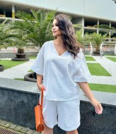 Льняной костюм женский летний DG-p15543A400