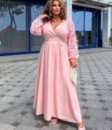 Нарядное женское платье с кружевом  YM-05568.13A16
