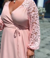 Нарядное женское платье с кружевом  YM-05568.13A16