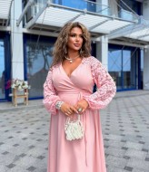 Нарядное женское платье с кружевом  YM-05568.13A16