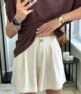 Льняной костюм с шортами  EST-5910A580