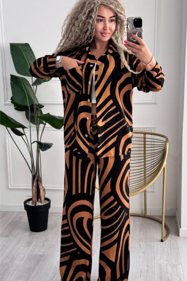Сорочка oversize і штани палаццо DES-038A499
