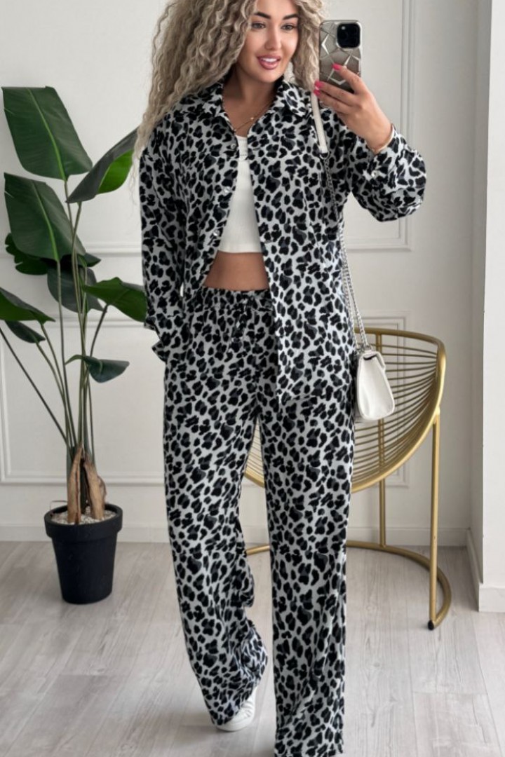 Сорочка oversize і штани палаццо DES-038A499