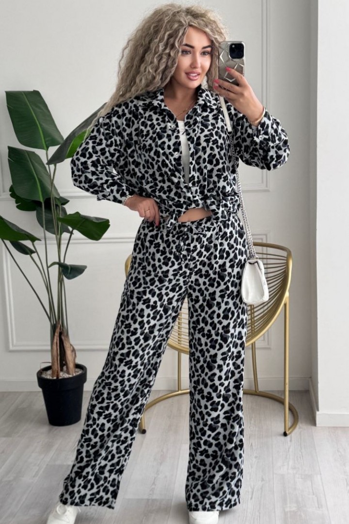 Сорочка oversize і штани палаццо DES-038A499