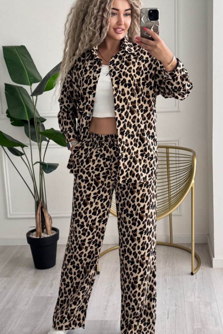 Сорочка oversize і штани палаццо DES-038A499