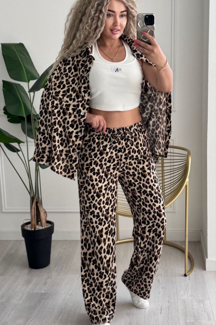 Сорочка oversize і штани палаццо DES-038A499