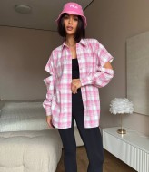 Рубашка с рваными рукавами MIY-1059A549