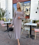 Платье трикотажное в рубчик TS-419.4A440