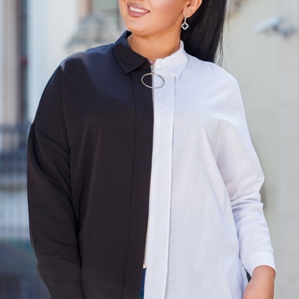 Женская черно-белая блузка DG-c2002A300