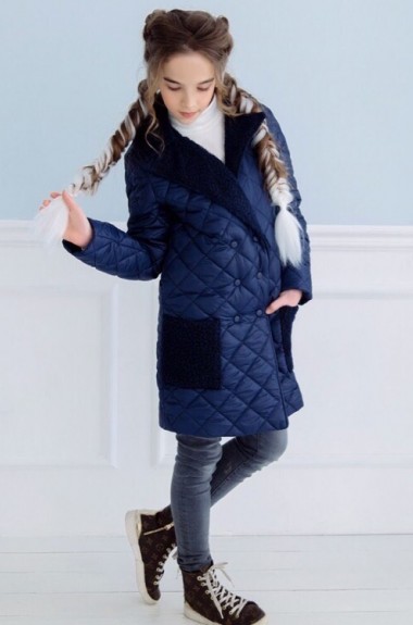 Стеганное пальто для девочек KL-445A500