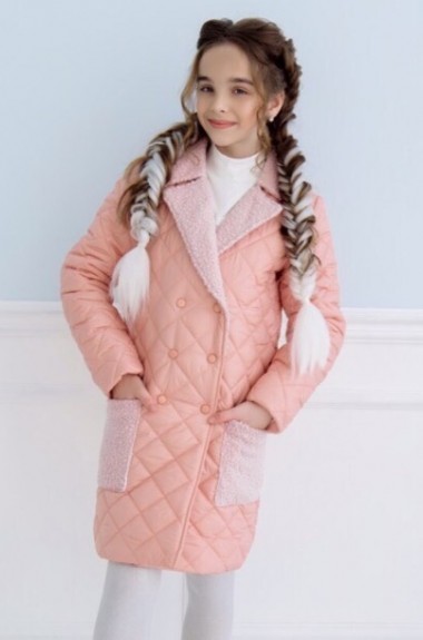 Стеганное пальто для девочек KL-445A500