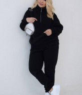 Женский спортивный костюм на флисе батал  SMO-1282A17