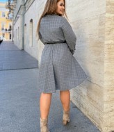 Платье в клетку для полных  NA-275A870