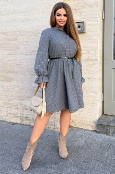 Платье в клетку для полных  NA-275A870 Платье в клетку для полных  NA-275A870