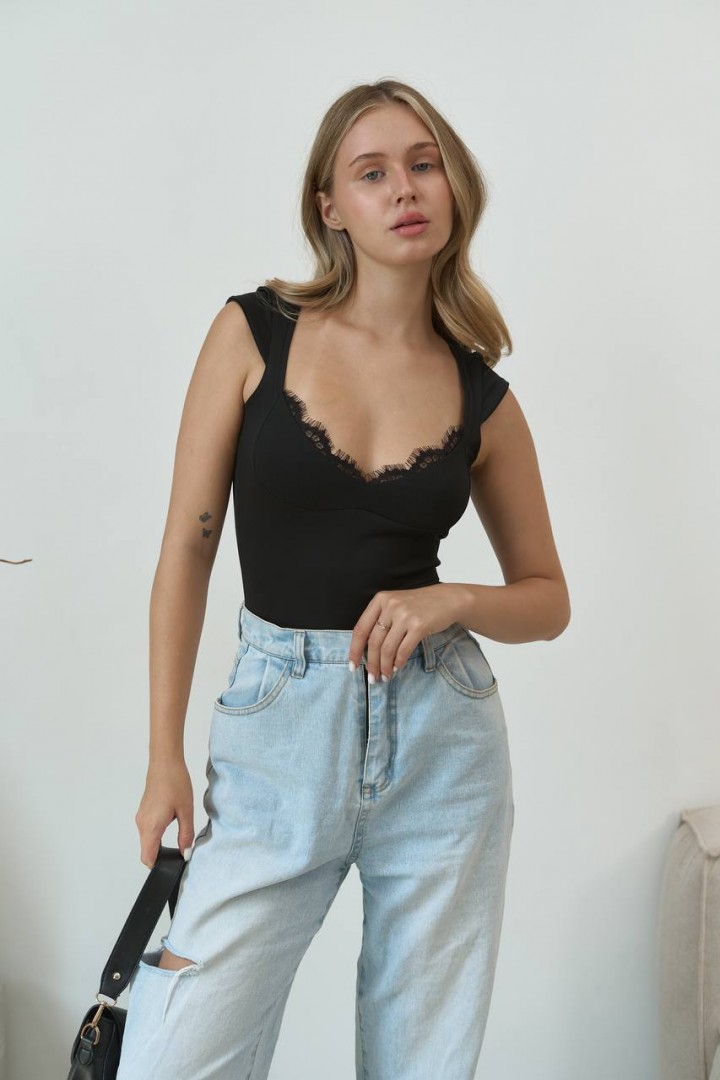 Боди с кружевом SSY-019A350