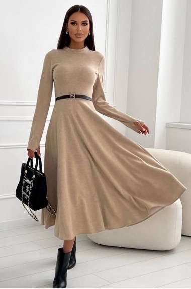 Длинное трикотажное платье IO-693A480