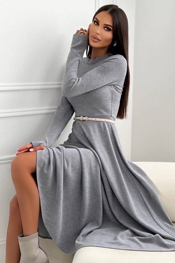 Длинное трикотажное платье IO-693A480