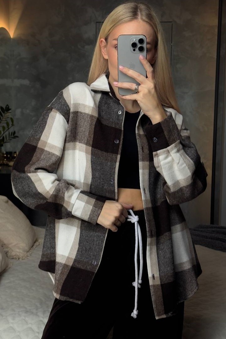 Теплая клетчатая рубашка IN-2088A520