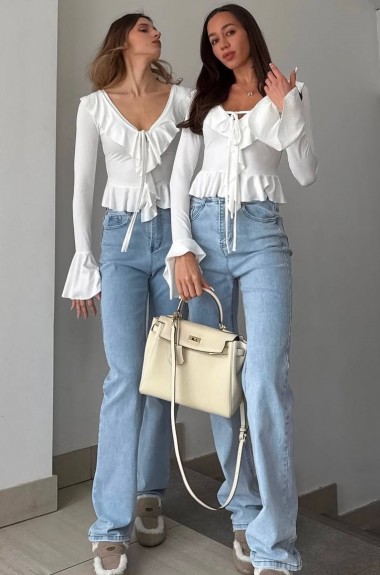 Блузка з рюшами DMP-R1649A320 Блузка з рюшами DMP-R1649A320