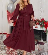 Платье с поясом EY-652A18B22