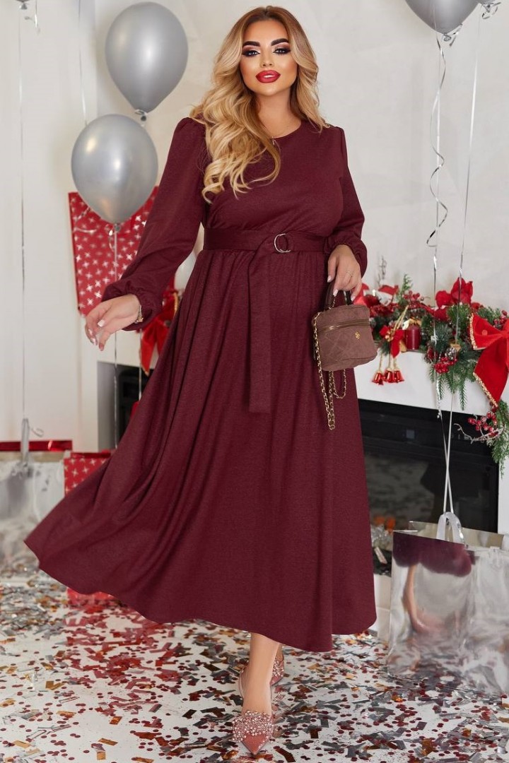 Платье с поясом EY-652A18B22