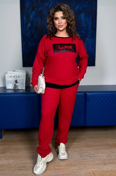 Трикотажный костюм с нашивкой AD-7996.1A290