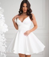 Атласное платье на бретелях  KA-7521A700