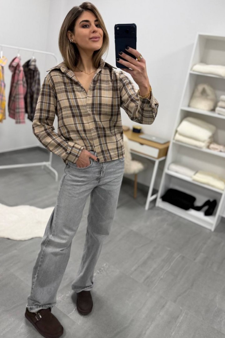 Сорочка у клітинку DMP-R1887A350