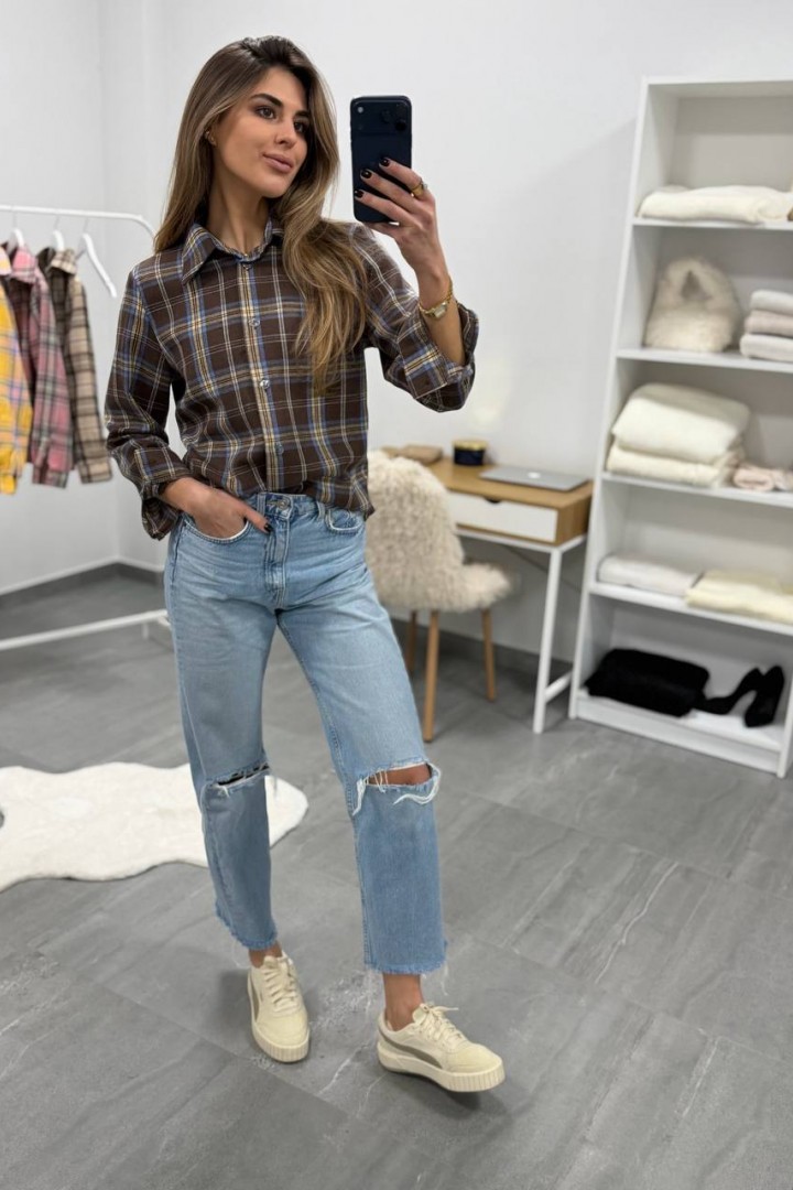 Сорочка у клітинку DMP-R1887A350