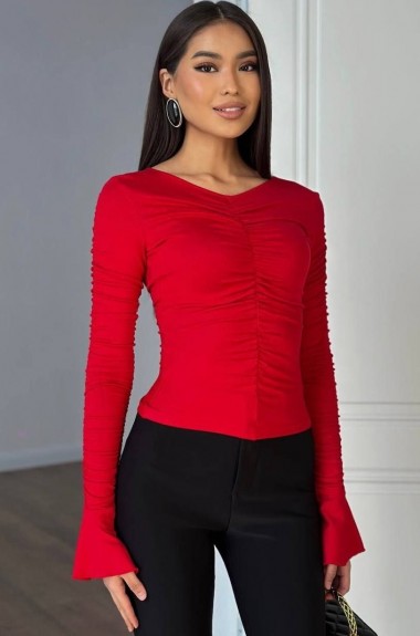 Облягаючий лонгслів з драпіровкою MIK-1708A330