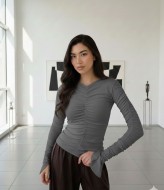 Облягаючий лонгслів з драпіровкою MIK-1708A330