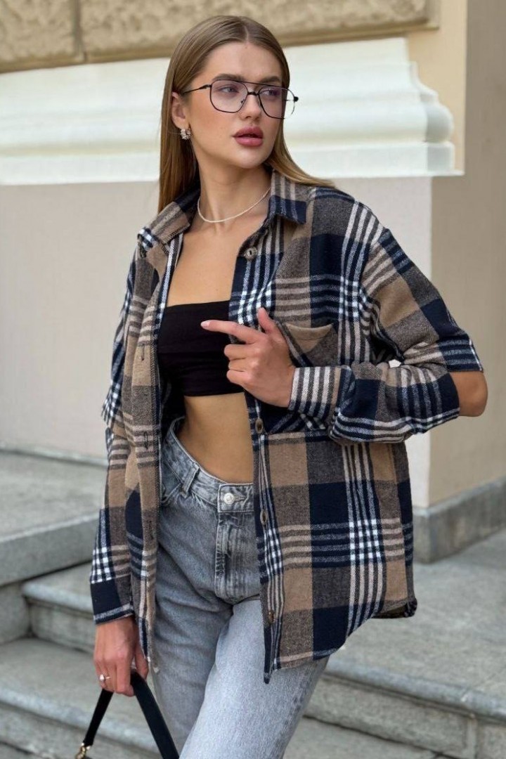 Рубашка с разрезами на рукавах MIK-2473A450