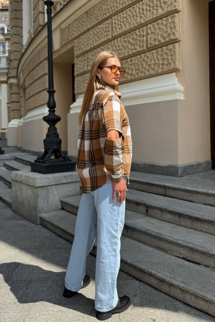 Рубашка с разрезами на рукавах MIK-2473A450