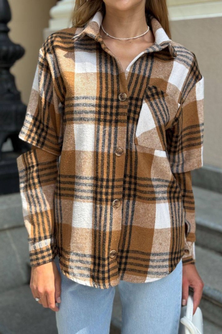 Рубашка с разрезами на рукавах MIK-2473A450