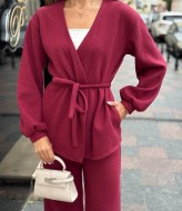 Прямі штани та подовжений жакет з поясом MIK-5168A650