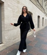 Прямі штани та подовжений жакет з поясом MIK-5168A650