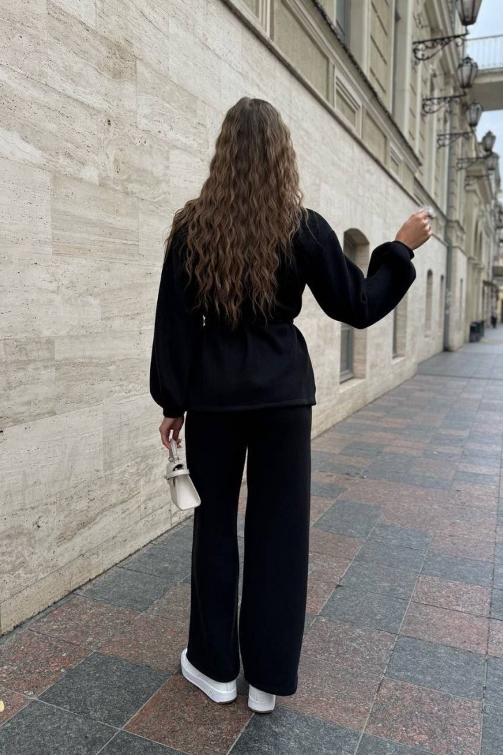 Прямі штани та подовжений жакет з поясом MIK-5168A650