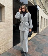 Прямі штани та подовжений жакет з поясом MIK-5168A650