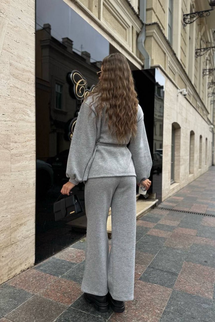 Прямі штани та подовжений жакет з поясом MIK-5168A650