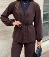 Прямі штани та подовжений жакет з поясом MIK-5168A650