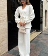 Прямі штани та подовжений жакет з поясом MIK-5168A650