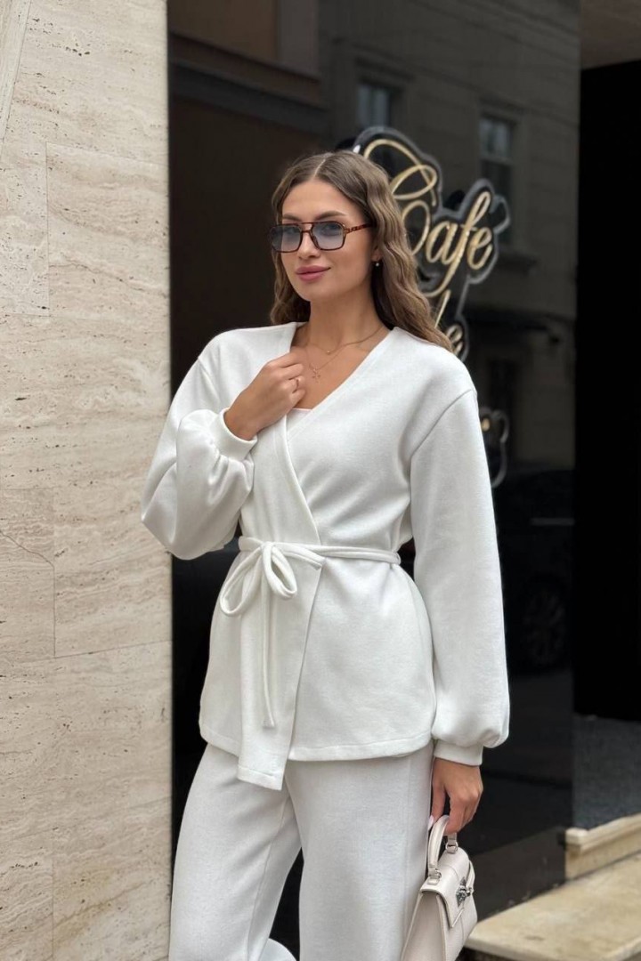 Прямі штани та подовжений жакет з поясом MIK-5168A650